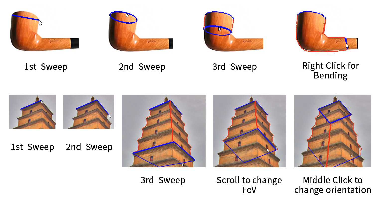 3 sweep object modeler